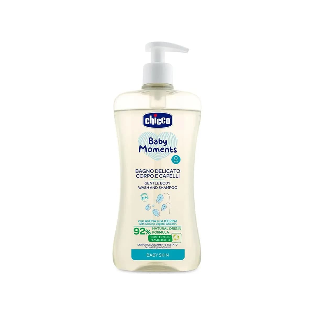 Chicco Baby Moments Shampo delikate për flokët dhe trupin — foto 1