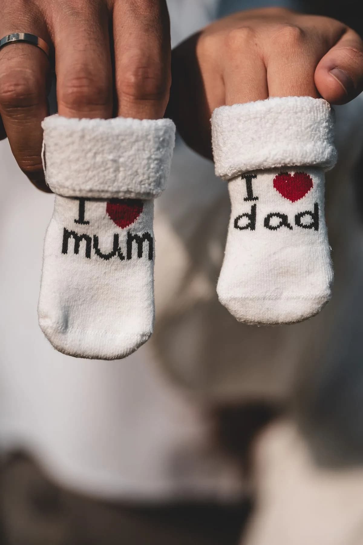 Çorape “I love Mum & Dad”